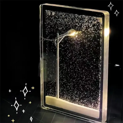 DIY Snowy night light